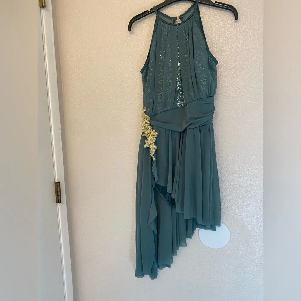 WEISSMAN Dance Costume dress lyrical Sage green 10,000 MILES 13171 adult MA